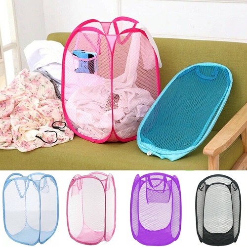 Laundry bag bin pop - pop-up, mesh