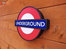 LONDON UNDERGROUND SIGN LIGHT BOX MINI LED. 5 Station Inserts. Arsenal, West Ham
