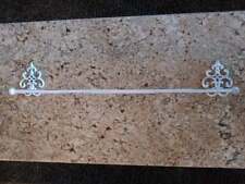 Iron Bathroom Towel Bar, Metal Custom 32" rod, Bath Handmade Shabby White Chic