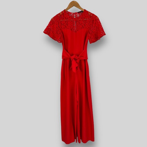 Zara basic red lace - lace, jumpsuit