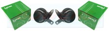 GENUINE LUCAS 12V HIGH AND LOW TONE TWIN TERMINAL SHELL/TRUMPET CAR HORNS LHT10