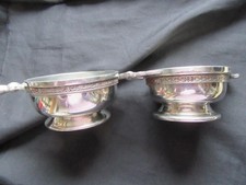 TWO SCOTTISH PEWTER QUAICH