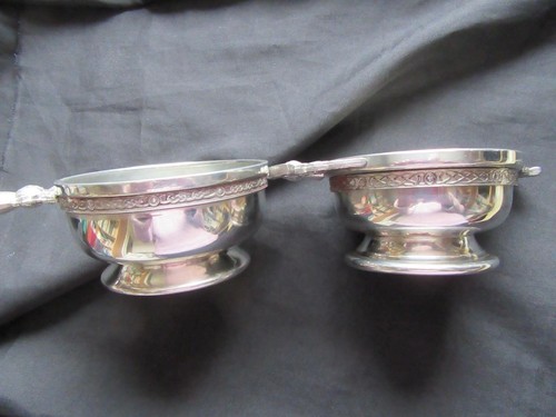 Two scottish pewter quaich - scottish,