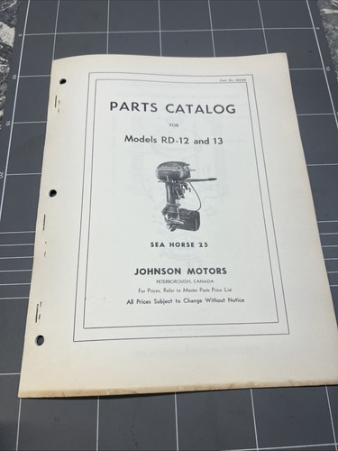 Vintage parts catalog johnson - vintage,