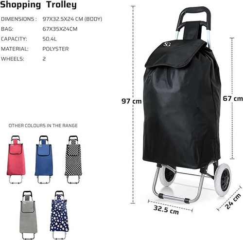 Foldable shopping trolley - trolley, on