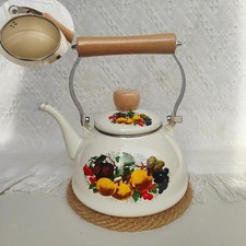 Enamel Tea Kettle Floral