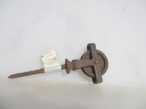 Vintage iron pulley - pulley, wheel