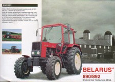 Belarus 890 and 892 Tractor Brochure Leaflet