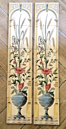 Beautiful antique set poppy - set,
