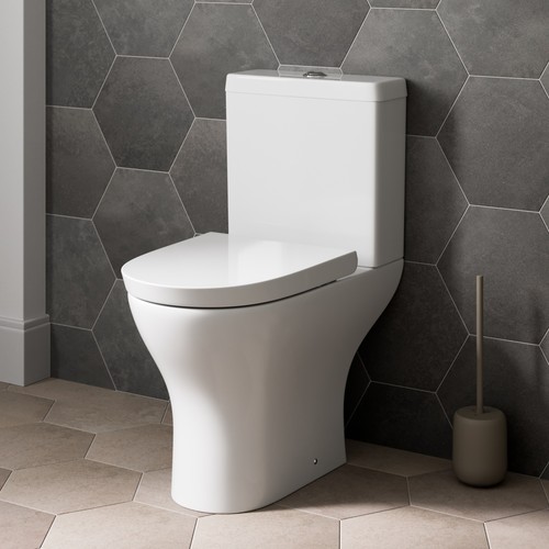 Close coupled toilet modern - close,