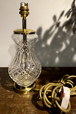 Pre 1980 Waterford Crystal & Brass Table Lamp 12 " Tall