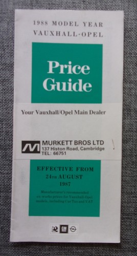 Vauxhall opel orig 1987 uk - vauxhall,