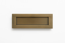 Solid Brass Victorian Letterbox Finished in Antique Brass Letter Plate 10*3