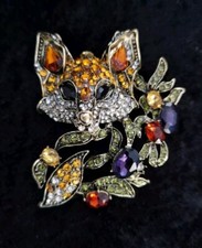 Large Fox Brooch Statement