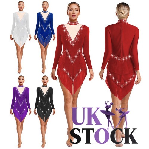 Women shiny tassel latin - uk,