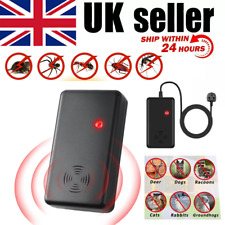 Ultrasonic Cat Dog Fox Pest Motion Sensor Repeller Scarer Deterrent Repellent UK