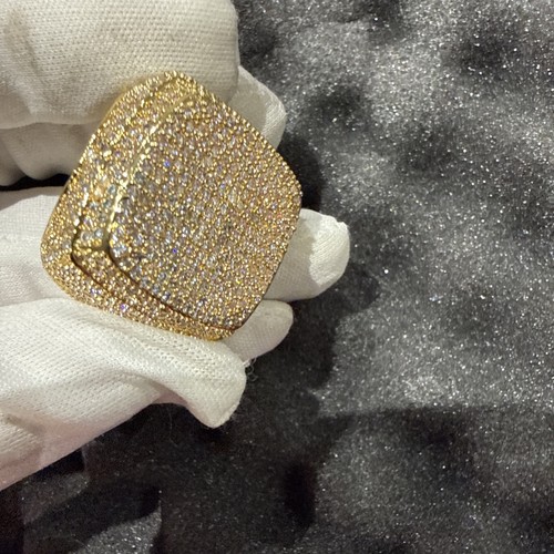 Mens gold iced out - gold, ring