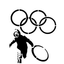 Banksy Olympic Thief Stencil -