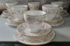 Vintage Colclough China Bouquet Set Of 6 Cups, Saucers & Plate Trios. UK ONLY.
