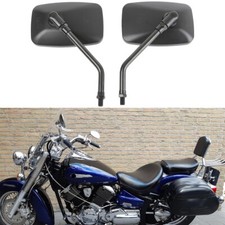 10mm Motorcycle Rectangle Rearview Mirrors For Yamaha DragStar 250 400 650 1100