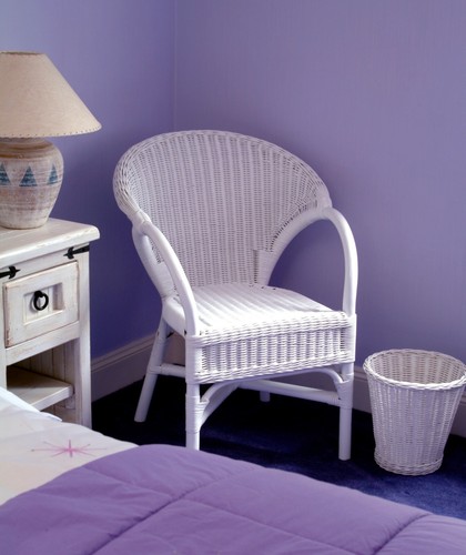 Cane bedroom chair white - bedroom,