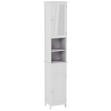 Bathroom Cabinet Wall Mounted Cupboard Freestanding Storage Furniture White Grey