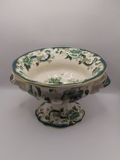 Antique 1930s Masons Chartreuse Patent Ironstone Urn Fruit Bowl Ice 150mm VGC