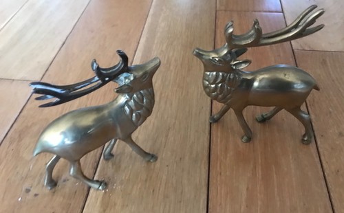 Vinrage brass stag - vinrage, pair