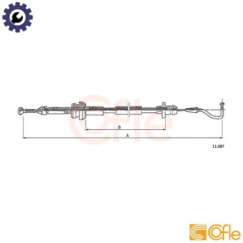 Accelerator cable 087 for - cable, 11.087