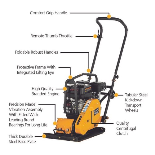 Wacker plate compactor - plate, 196cc