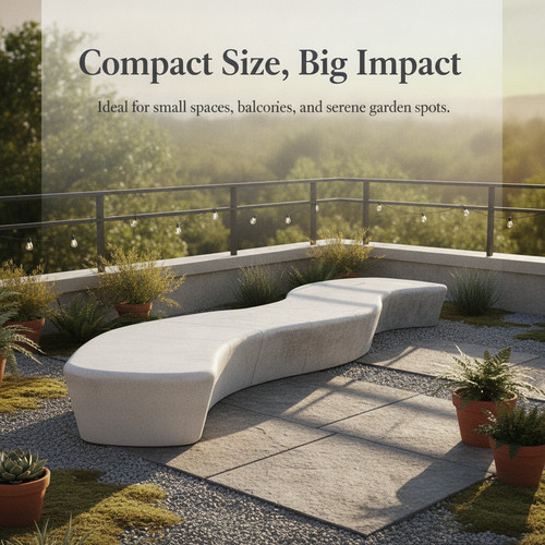 Garden concrete seating - garden, seating,