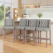 2X Wooden Breakfast Bar Stool