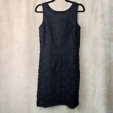 Avoca Anthology Womens Dress Navy Rosette Front Stretch Jersey Back Size 2 UK 10