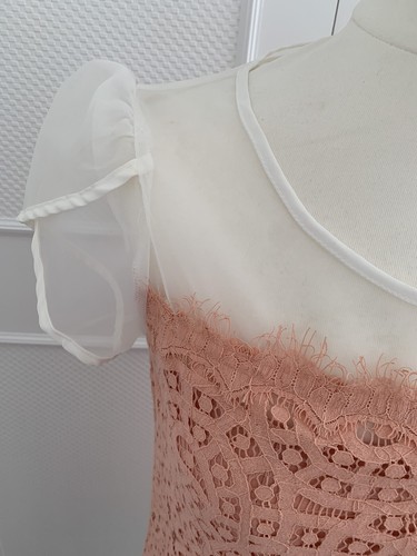 Stunning designer lace peach - designer,