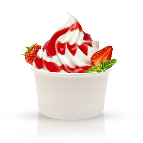 Plain white ice cream scoop - white,