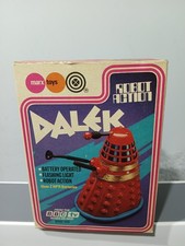 VINTAGE 1970s MARX ROBOT ACTION DALEK DOCTOR WHO TOY BOXED YELLOW RARE BBC #800