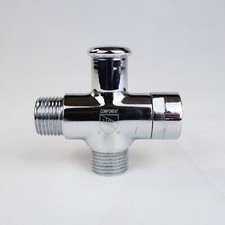 PROFLO Chrome 3-Way Push Button Shower Arm Diverter w/ 1/2" NPT Connection