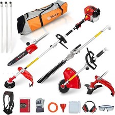 BU-KO Multi Functional Garden Tool 52cc Long Reach Petrol 3 Poles with Tool Bag
