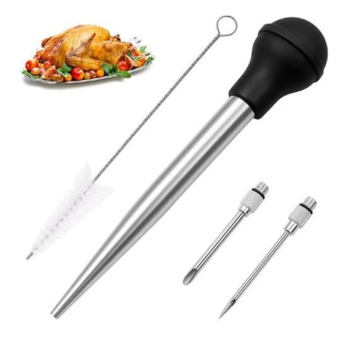 Stainless steel turkey baster - stainless,