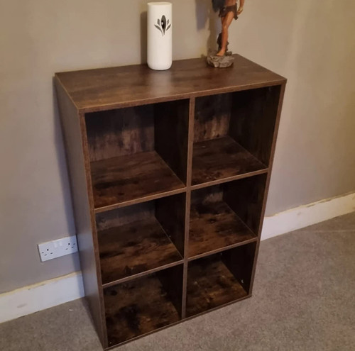 Rustic wooden bookcase small - bookcase,