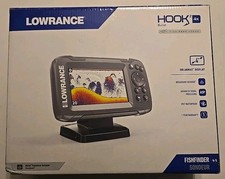 NEW Lowrance Hook 2 4x Fish Finder Sonar & Bullet Skimmer Transducer 4" Display