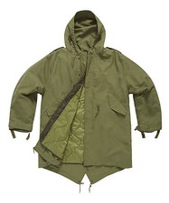 M51 Vintage Retro Fishtail Parka With Quilted Liner Sizes XS-3XL Black OD Green