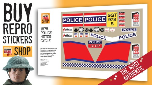 Action man police motorcycle - police,