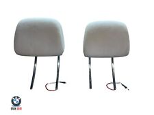BMW 5 Series E60 E61 Front Seat Left Right Headrests Leather Beige PAIR