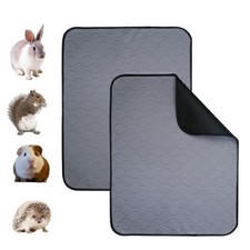 2 Pack Waterproof Guinea Pig Fleece Cage Liners Washable Guinea Pig Pee Pads.