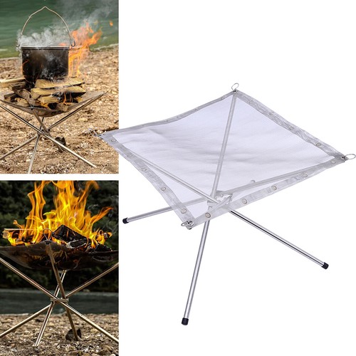 Folding fire pit portable mesh - pit,