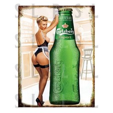 Carlsberg Bottle Pin Up Metal