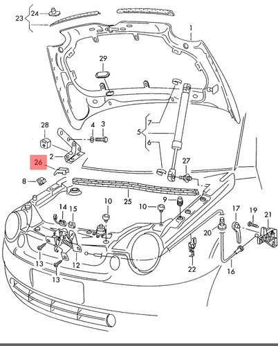 Lupo under bonnet - vw, filler