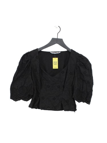 Zara women top black - s,