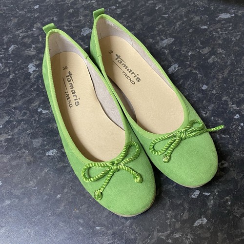 Women green suedette - suedette, ballet